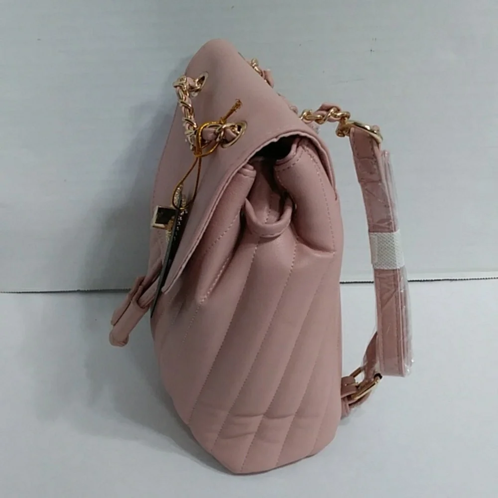 Bebe Blush Quilted Backpack with Gold Accents *NWT*